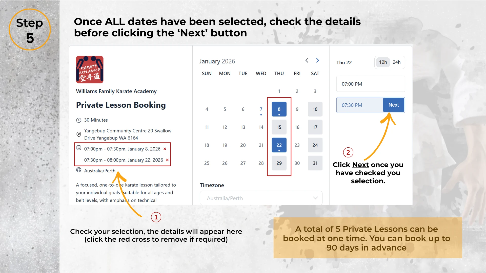 Step 5: Enter your name, email, and lesson focus