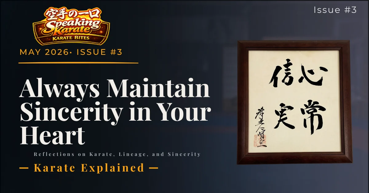 Karate Bites newsletter banner for Issue 3 May 2026