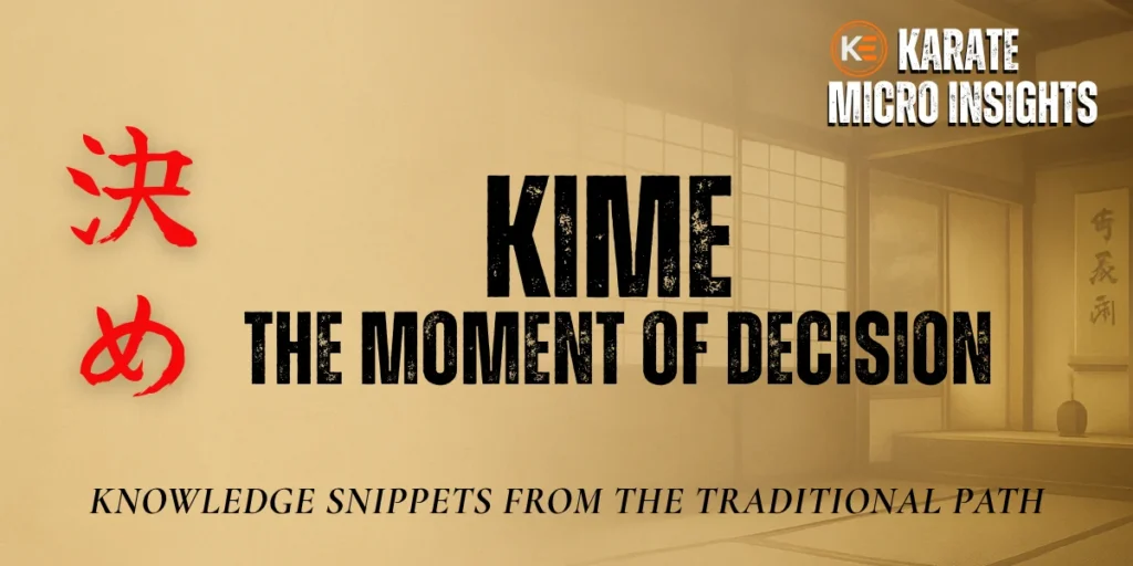 Kime 決め in karate — the moment of decision and decisive completion in Karate Micro Insights